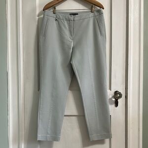 ADRIANNA PAPELL Slim Kate Fit Pants - Light Gray